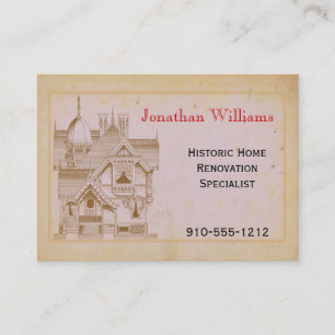 Vintag House Real Anwesen Renovation Business Card Visitenkarte