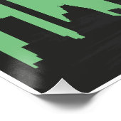 Vintag Houston Cityscape Poster (Ecke)