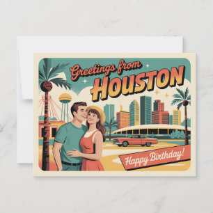 Vintag Houston Postcard   Grüße aus Houston Postkarte