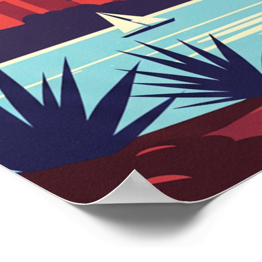 Vintag Houston Poster (Ecke)