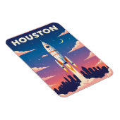 Vintag Houston Space City Magnet (Rechte Seite)