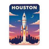 Vintag Houston Space City Magnet (Vertikal)