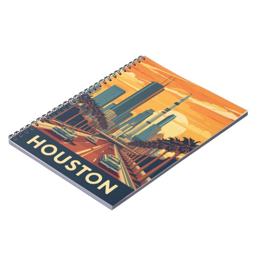 Vintag Houston Space Notizblock (Linke Seite)