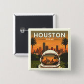 Vintag Houston Texas Button (Vorne & Hinten)