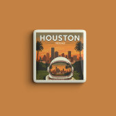 Vintag Houston Texas Button