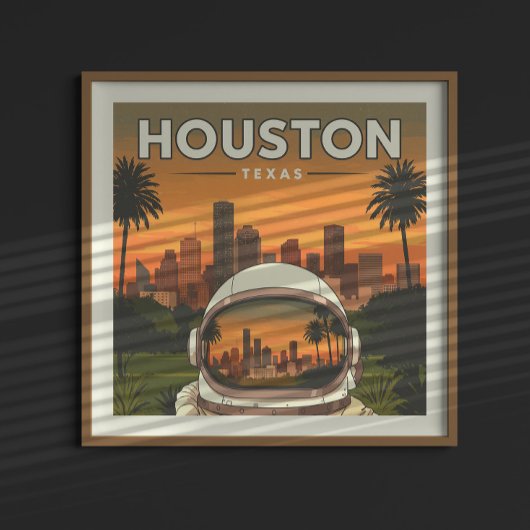 Vintag Houston Texas Poster