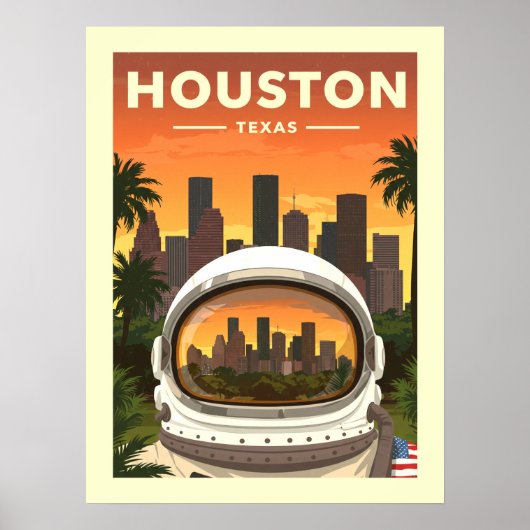 Vintag Houston Texas Poster (Vorne)