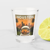 Vintag Houston Texas Schnapsglas (Vorderseite)