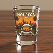 Vintag Houston Texas Schnapsglas