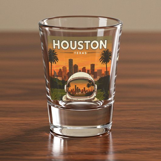Vintag Houston Texas Schnapsglas