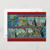 Vintag Howdy aus New York Postkarte (Vorne/Hinten)