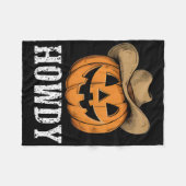 Vintag Howdy Pumpkin Cowboy Western Fleecedecke (Vorderseite (Horizontal))