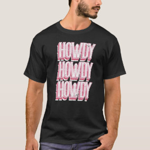 Vintag Howdy Rodeo Cowgirl Western Style Country T-Shirt