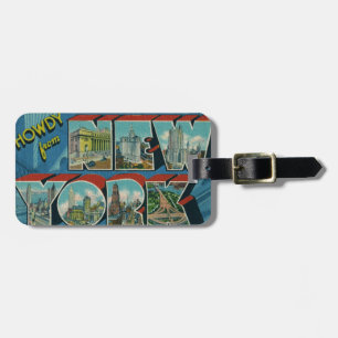 Vintag Howdy vom New Yorker Gepäcktag Gepäckanhänger