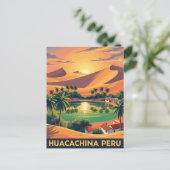 Vintag Huacachina Peru Reisen Postkarte (Stehend Vorderseite)