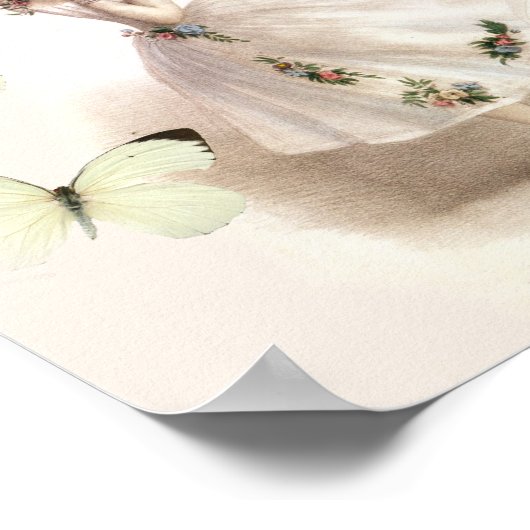 Vintag Hübsche Fairy Ballerina Girly Poster (Ecke)