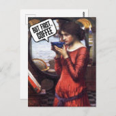 VINTAG HÜBSCHE LADY COFFEE FUNNY POSTCARD POSTKARTE (Vorne/Hinten)