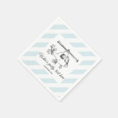 Vintag, Hubschrauber, Flugzeug Cocktail Paper Napk Serviette (Ecke)