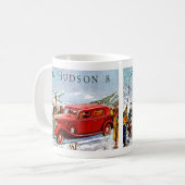Vintag Hudson Automobile Ad Kaffeetasse (Vorderseite Links)