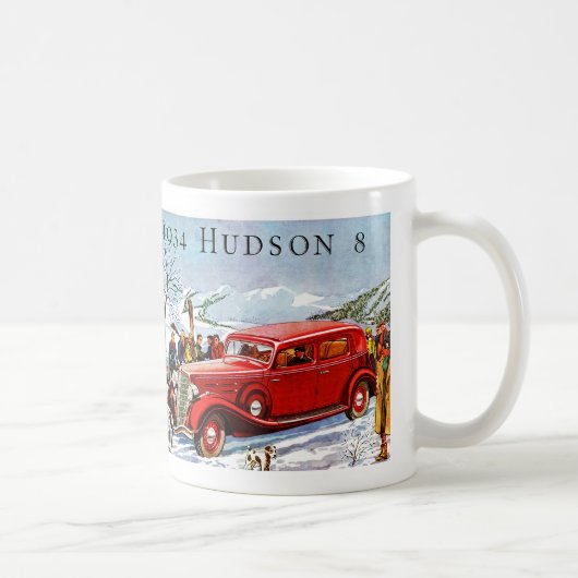 Vintag Hudson Automobile Ad Kaffeetasse (Rechts)