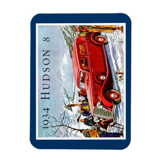 Vintag Hudson Automobile Ad Magnet (Vertikal)