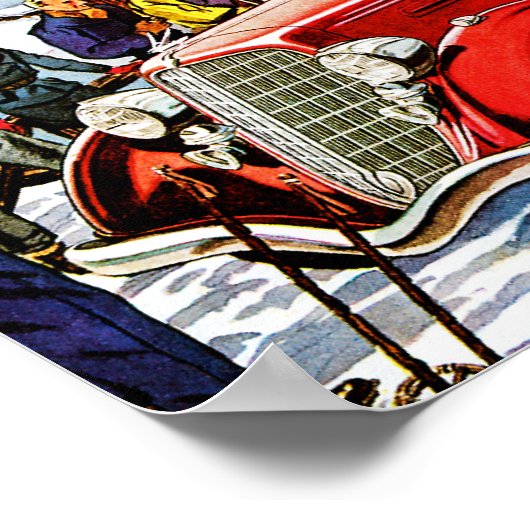 Vintag Hudson Automobile Ad Poster (Ecke)