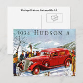 Vintag Hudson Automobile Ad Postkarte (Vorne/Hinten)