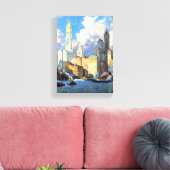 Vintag Hudson River Waterfront Leinwanddruck (Insitu (Wohnzimmer))