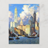 Vintag Hudson River Waterfront Postkarte (Vorderseite)