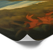 Vintag Hula Dance Hawaiian Woman Travel Poster (Ecke)