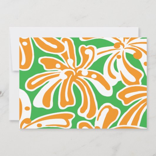 Vintag Hula Dancer Luau Einladung (Rückseite)