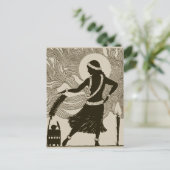 Vintag Hula Girl Postkarte (Stehend Vorderseite)