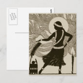 Vintag Hula Girl Postkarte (Vorne/Hinten)