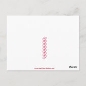 Vintag Hula Hoop Girl Valentine Postkarte (Rückseite)