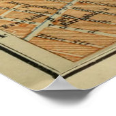 Vintag Hull England Map (1910) Poster (Ecke)