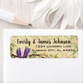 Vintag Humingbird Swirl Weihnachtsadressen Labels (Insitu)