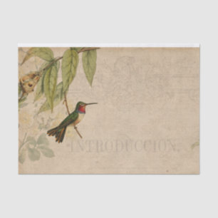Vintag Hummingbird Ephemera Seidenpapier