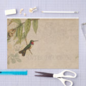 Vintag Hummingbird Ephemera Seidenpapier (Handwerk)