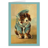 Vintag - Hund im Seemann-Anzug, (Vorne)