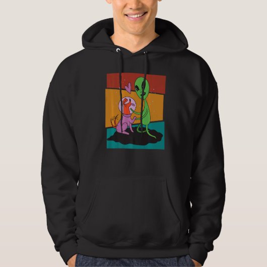 Vintag Hunde Alien Hoodie (Vorderseite)