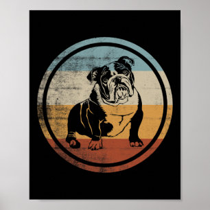 Vintag Hunde Design English Bulldog Poster