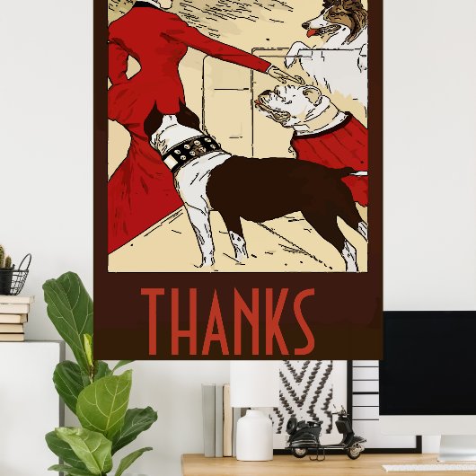 Vintag Hunde-Poster Poster (Heimbüro)