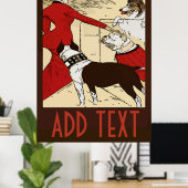 Vintag Hunde Poster, Text hinzufügen Poster (Heimbüro)