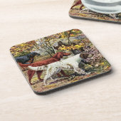 Vintag Hunde Setter Trio Untersetzer (Linke Seite)