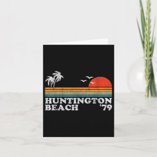 Vintag Huntington Beach California Retro Surfing Karte