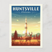 Vintag Huntsville Alabama Postkarte (Vorderseite)