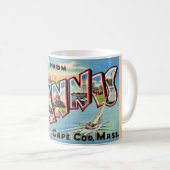 Vintag Hyannis MA Greetings Tasse (VorderseiteRechts)