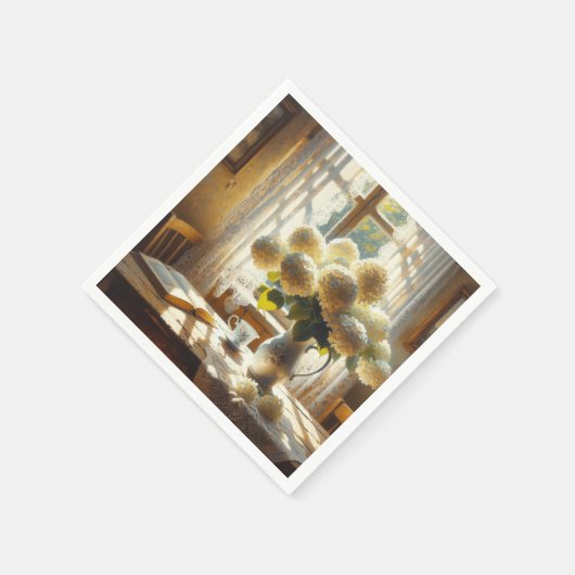 Vintag Hydrangea Bouquet Serviette (Ecke)