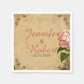Vintag Hydrangea Wedding Napkin Serviette (Vorderseite)
