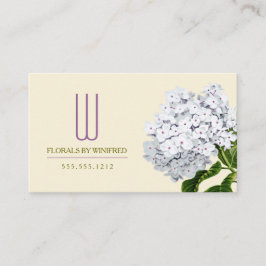 Vintag Hydrangeas Florist Visitenkarte